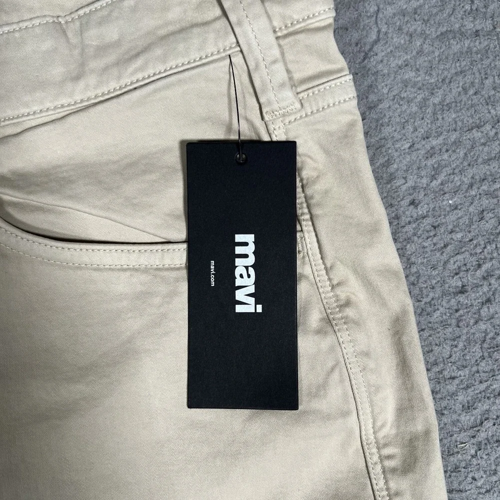 Mavi Shorts Mens 42 Stone Twill John 5 Pocket Chino Straight Fit Casual Logo NWT
